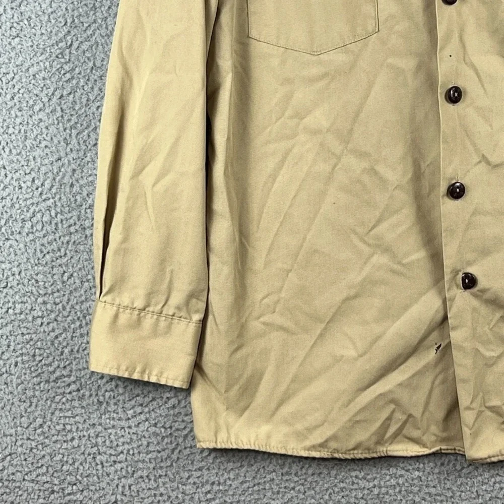Official Boy Scouts of America BSA Shirt Mens Medium Long Sleeve Sewn on patches